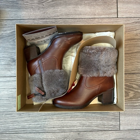 NEW Myrah Brown Calfskin Leather Trask Boots - Picture 3 of 11